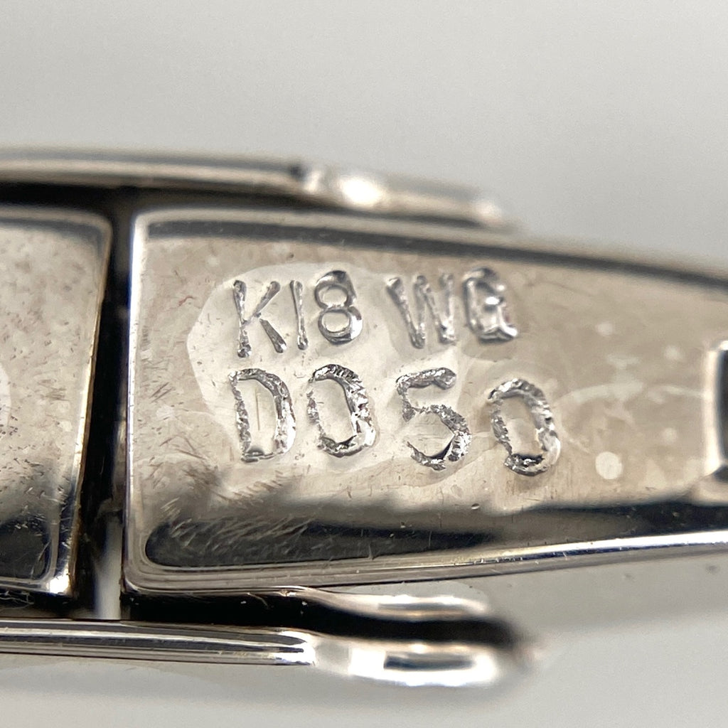 メレダイヤ デザインネックレス WG ホワイトゴールド ネックレス K18 WG ダイヤモンド レディース 【中古】nbjwl