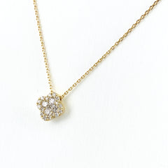 メレダイヤ デザインネックレス YG イエローゴールド ペンダント ネックレス K18 ダイヤモンド レディース 【中古】nbjwl
