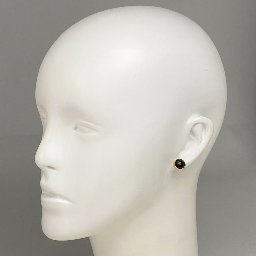 エルメス エクリプス ピアス ラウンド ピアス GP ゴールド ブラック レディース 【中古】bracc