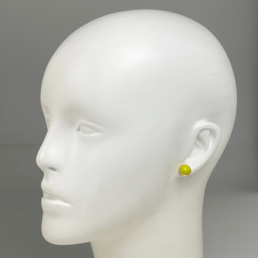 エルメス エクリプス ピアス ラウンド ピアス GP ゴールド ライトグリーン レディース 【中古】bracc