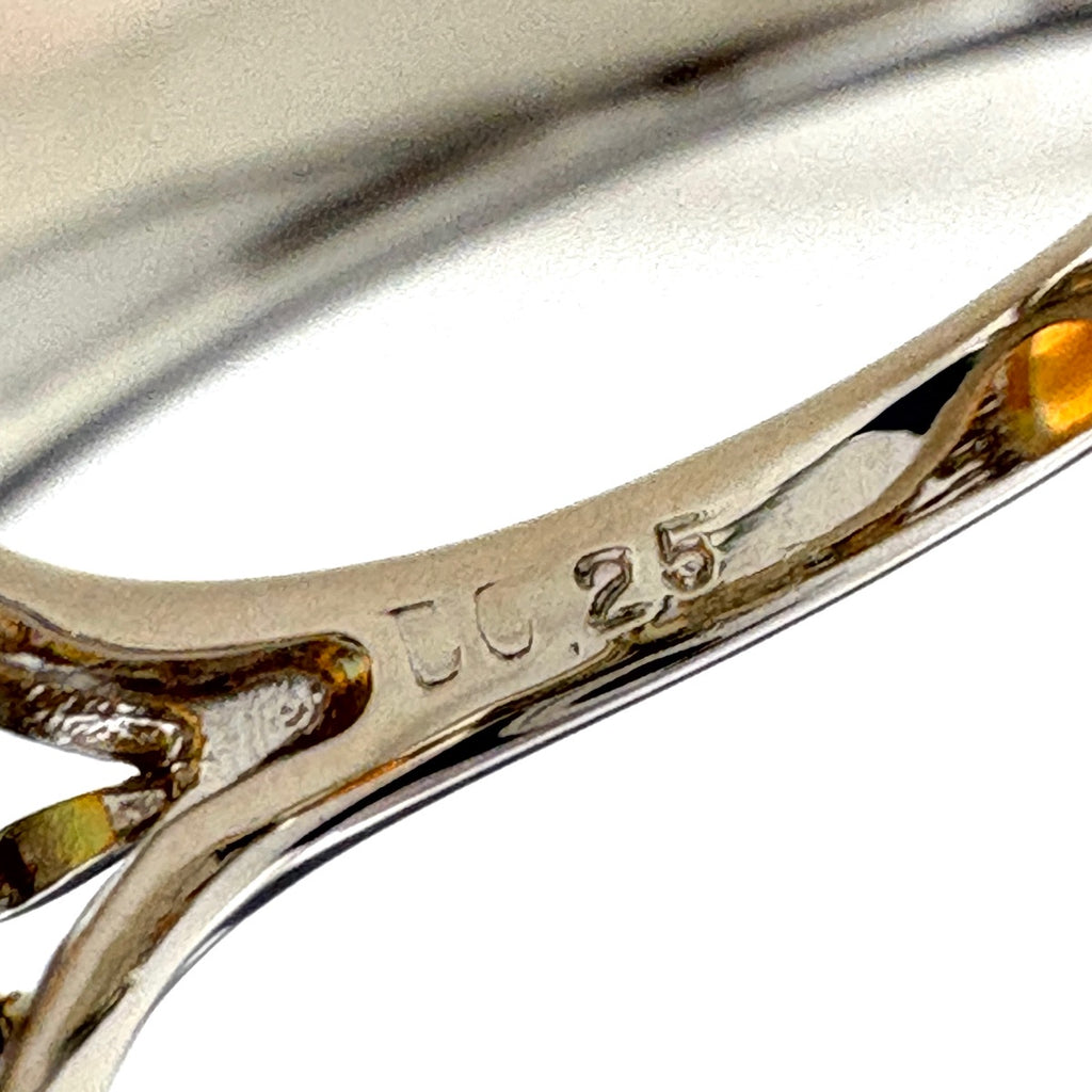 オパール デザインリング プラチナ 指輪 メレダイヤ リング 14号 Pt900 オパール ダイヤモンド レディース ノンブランドジュエリー 【中古】nbjwl