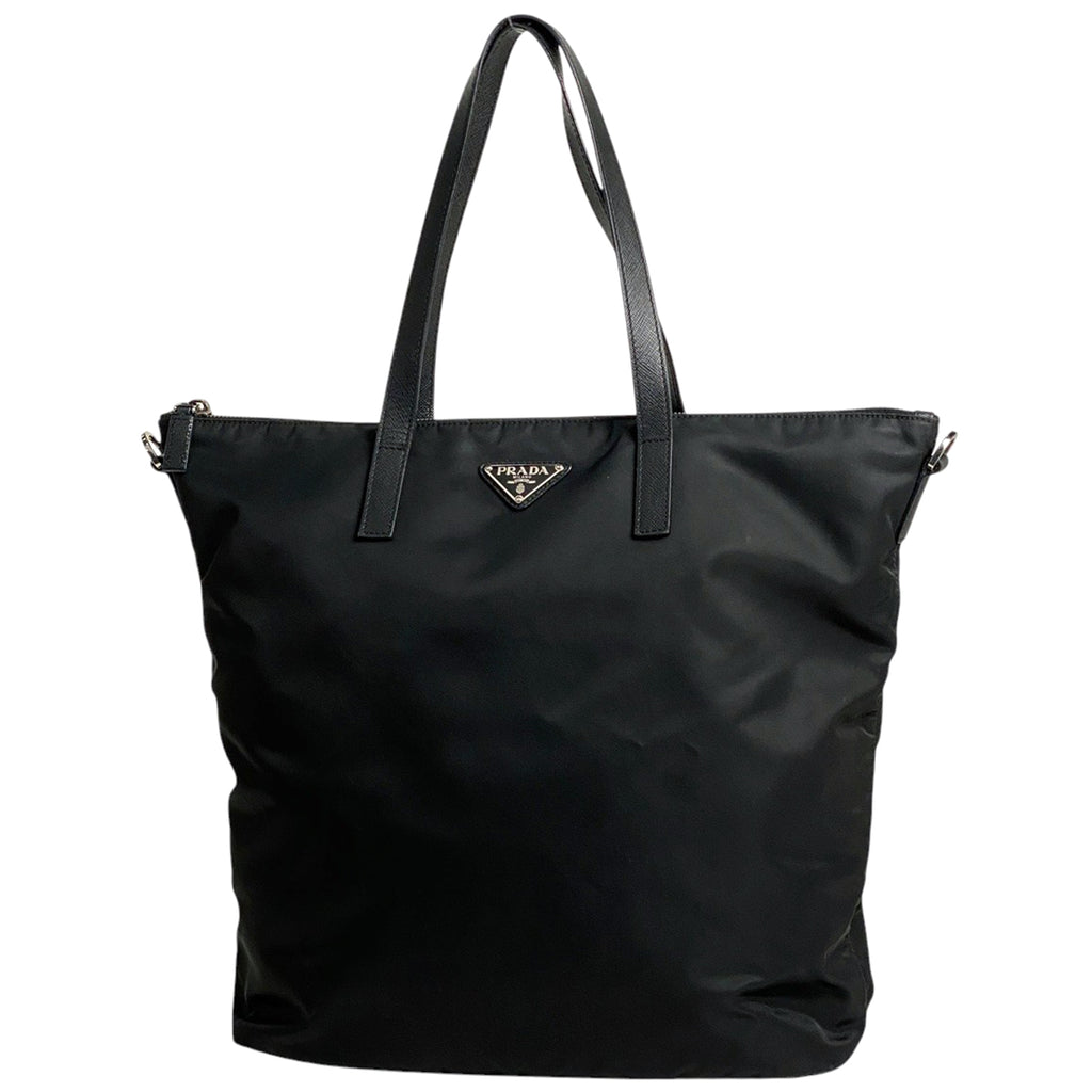 プラダ ロゴプレート トートバッグ ショルダーバッグ トートバッグ ナイロン ネロ(ブラック) レディース 【中古】brbag