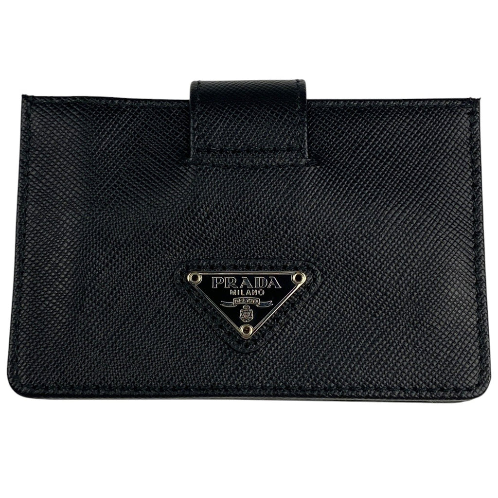 プラダ ロゴプレート カードケース カード入れ レザー ネロ(ブラック) 1M1211 レディース 【中古】brbag
