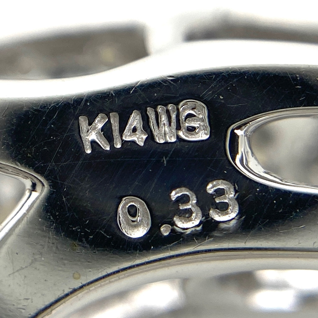 メレダイヤ デザインネックレス WG ホワイトゴールド ペンダント ネックレス K14 WG ダイヤモンド レディース 【中古】nbjwl