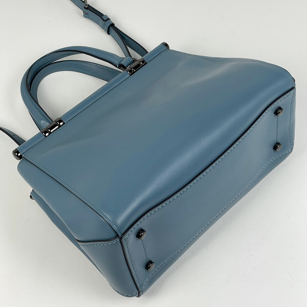 コーチ ロゴ ハンドバッグ 2WAY ショルダーバッグ ハンドバッグ レザー ライトブルー 31916 レディース 【中古】brbag