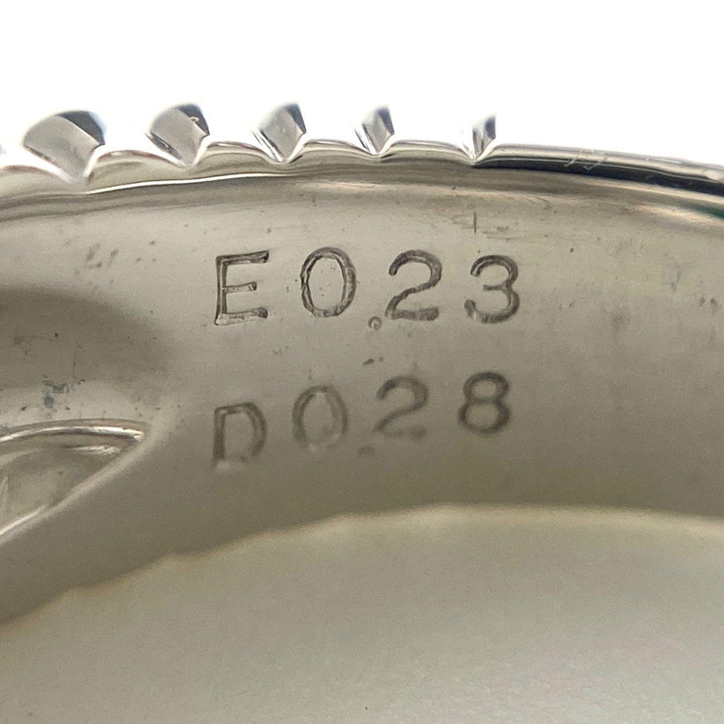 クイーン エメラルド デザインリング 指輪 メレダイヤ リング 9号 750 エメラルド ダイヤモンド レディース 【中古】brjwl