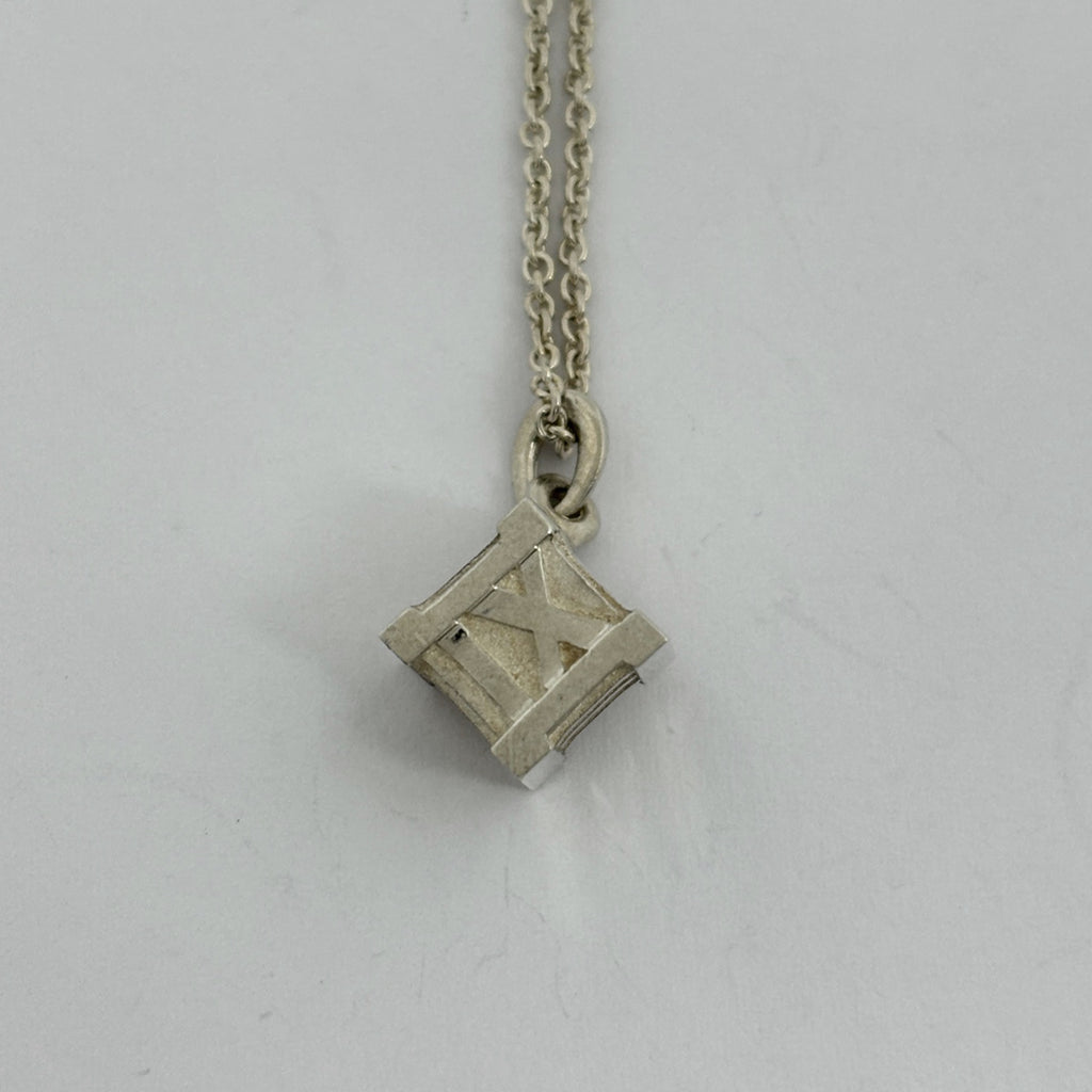 ティファニー　アトラスキューブ　ネックレス　シルバー　メンズ　レディース　美品 ティファニー アトラス キューブ ネックレス ペンダント ネックレス