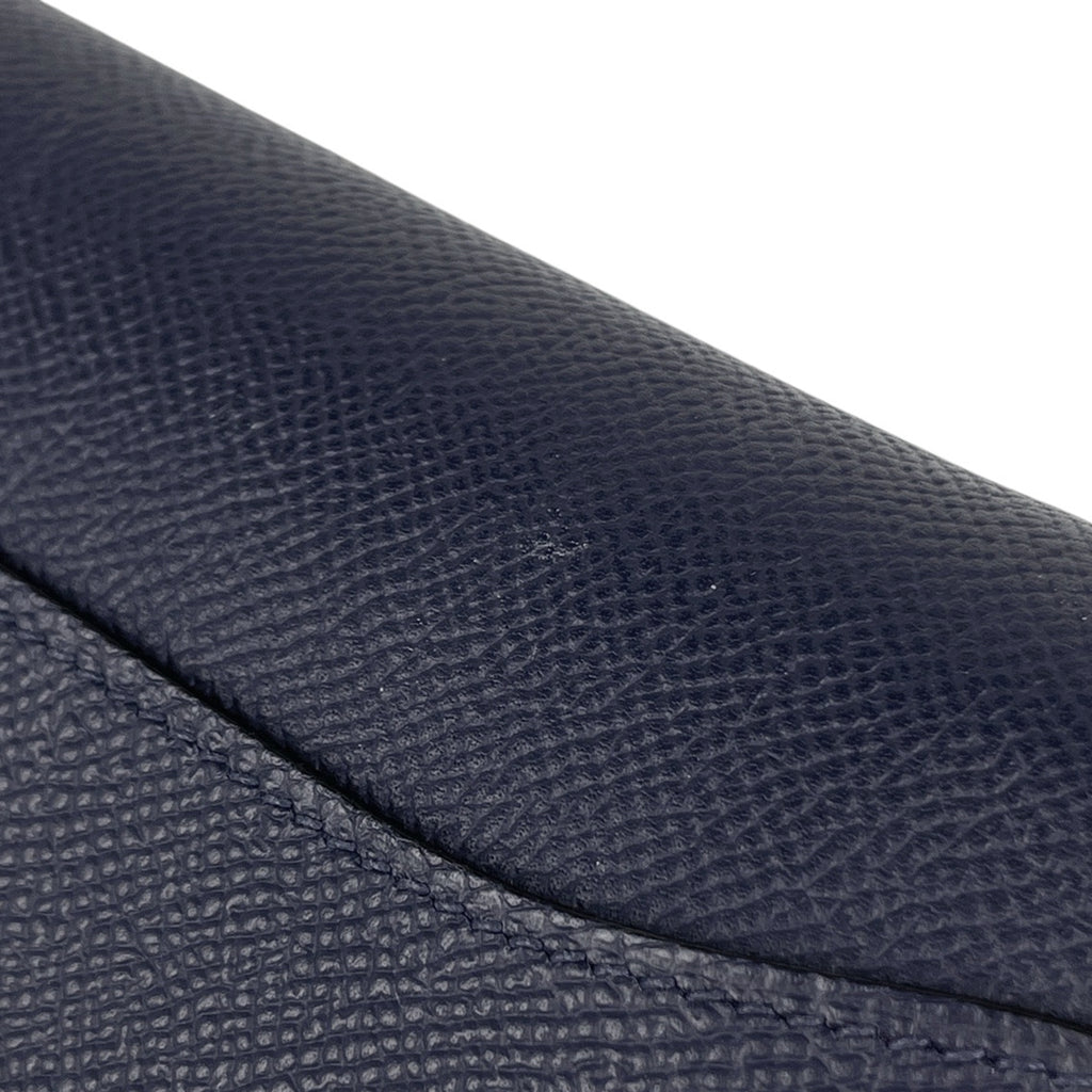 エルメス コンスタンス ロング トゥーゴー 2WAY ショルダーバッグ Ｈロゴ 長財布 ヴォーエプソン ブルーニュイ U レディース 【中古】brbag