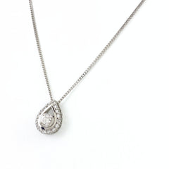 ダイヤモンド デザインネックレス プラチナ ペンダント ネックレス Pt900 Pt850 ダイヤモンド レディース 【中古】nbjwl