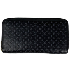 ルイ・ヴィトン ジッピーウォレット ラウンドファスナー ナノグラム 長財布 モノグラム ノワール(ブラック) M82233 レディース 【中古】 brbag