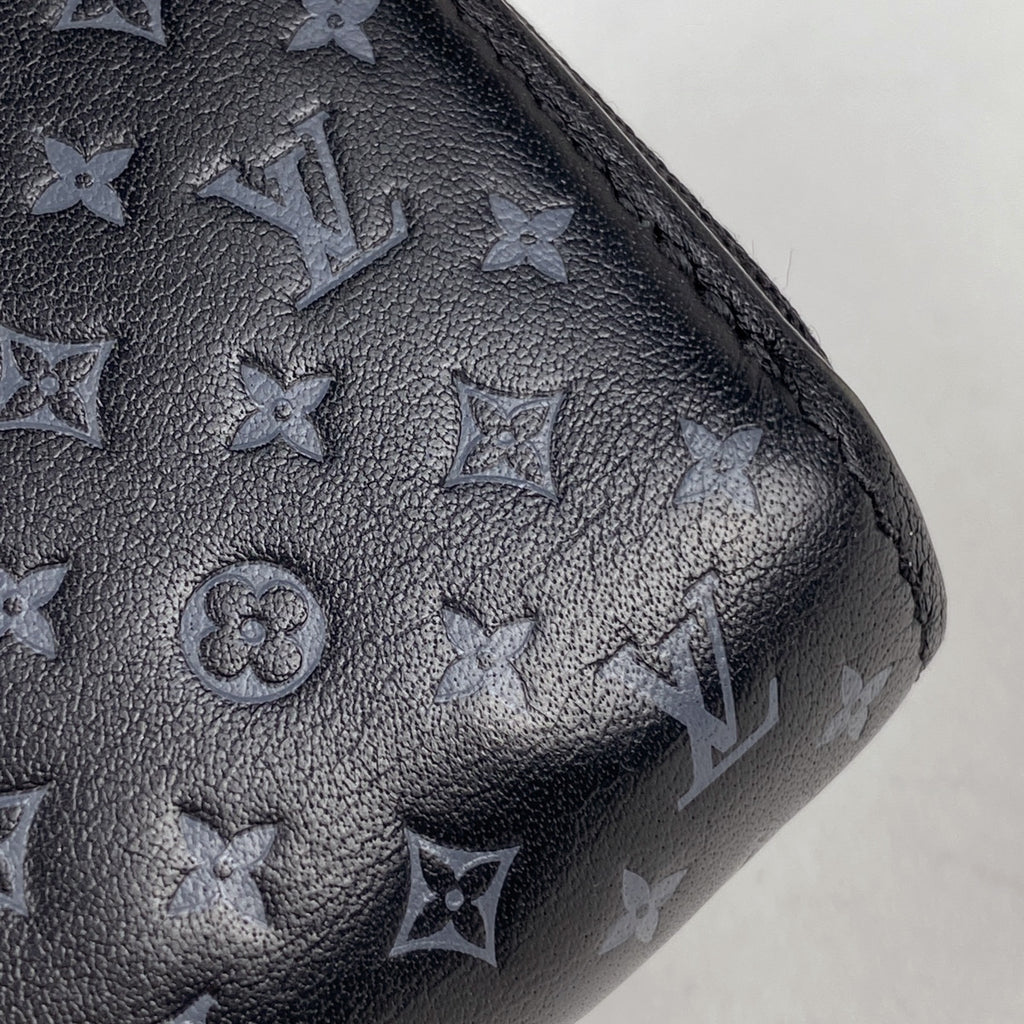 ルイ・ヴィトン ジッピーウォレット ラウンドファスナー ナノグラム 長財布 モノグラム ノワール(ブラック) M82233 レディース 【中古】 brbag