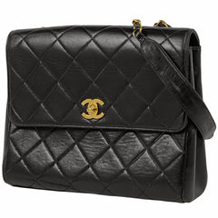 シャネル ココマーク チェーン ショルダーバッグ マトラッセ ショルダーバッグ レザー ブラック レディース 【中古】brbag