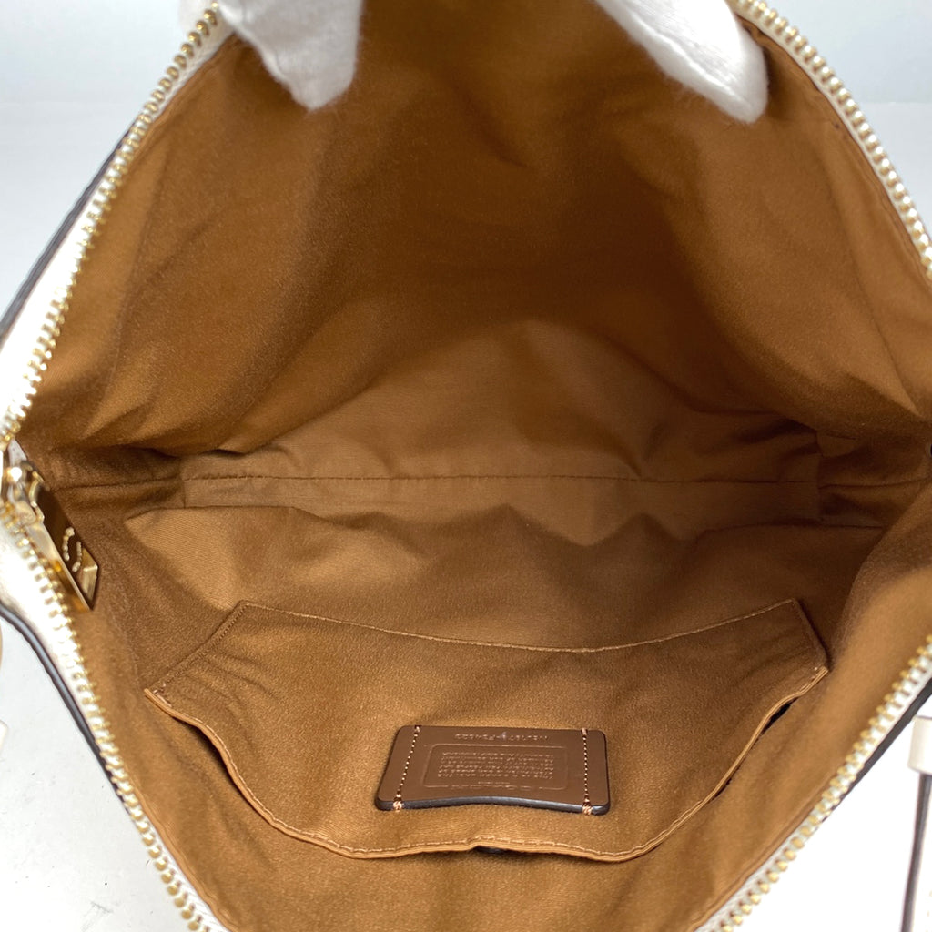 コーチ ロゴ ショルダーバッグ 斜め掛け ショルダーバッグ レザー オフホワイト F34823 レディース 【中古】brbag