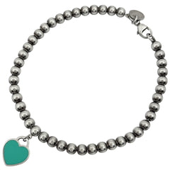 ティファニー ハート タグ ビーズ ブレスレット リターン トゥ ティファニー ブレスレット シルバー925 シルバー レディース ブランドアクセサリー 【中古】bracc