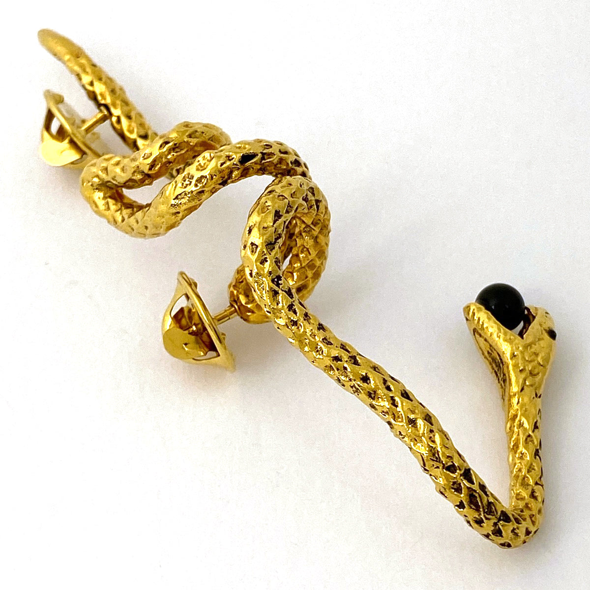 【SAINT LAURENT 】YSL ブローチ スネーク SAINT LAURENT サンローラン スネークモチーフ ブローチ GP