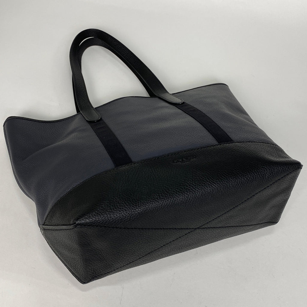 コーチ ロゴ トートバッグ ショルダーバッグ トートバッグ レザー ブラック ネイビー F23248 メンズ 【中古】brbag