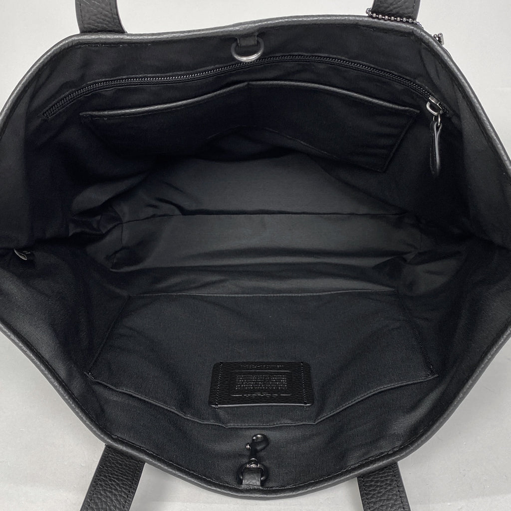 コーチ ロゴ トートバッグ ショルダーバッグ トートバッグ レザー ブラック ネイビー F23248 メンズ 【中古】brbag