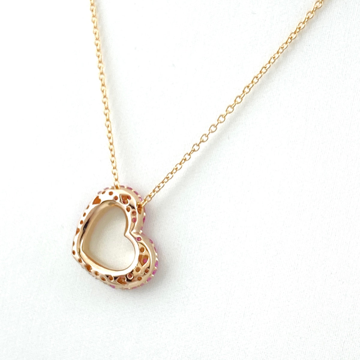 ポンテヴェキオ ハートネックレス k18YG 新品未使用 ポンテヴェキオ K18YG ハートネックレス ダイヤモンド ミニモ パヴェ