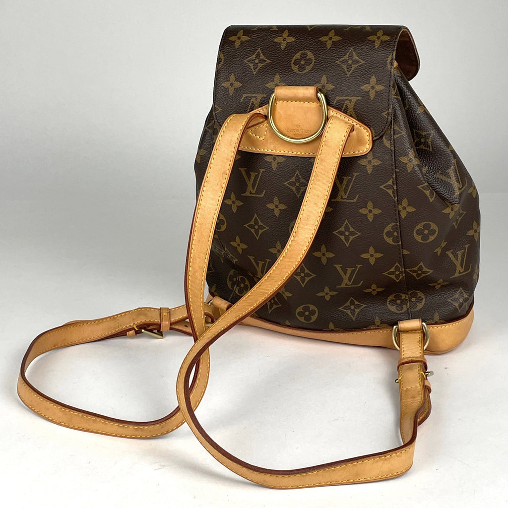 ルイ・ヴィトン モンスリ MM バックパック デイパック リュック モノグラム ブラウン M51136 レディース 【中古】brbag