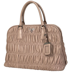 プラダ ロゴ ハンドバッグ 2WAY ショルダーバッグ ギャザー ハンドバッグ レザー ピンク B2588L レディース 【中古】brbag