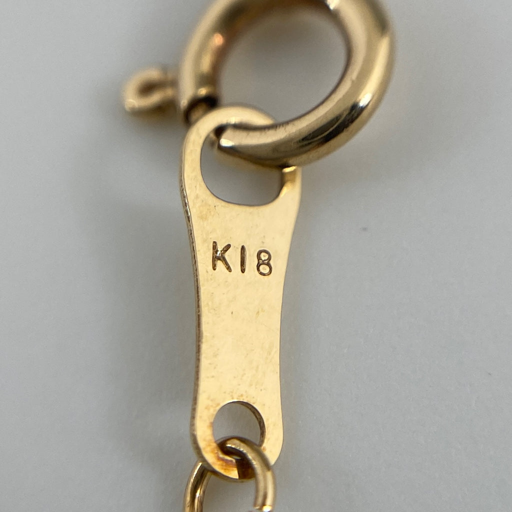 ダイヤモンド デザインネックレス YG イエローゴールド 指輪 メレダイヤ ネックレス K18 ダイヤモンド レディース 【中古】nbjwl