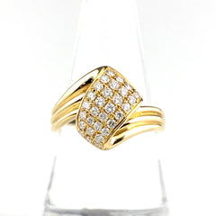 ポーラ メレダイヤ デザインリング YG イエローゴールド 指輪 リング 17号 750 ダイヤモンド レディース 【中古】brjwl