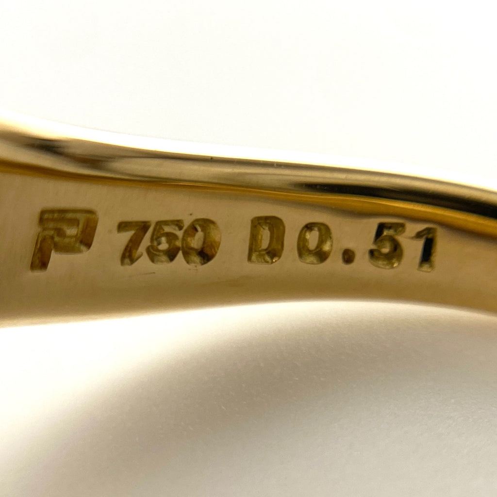 ポーラ メレダイヤ デザインリング YG イエローゴールド 指輪 リング 17号 750 ダイヤモンド レディース 【中古】brjwl