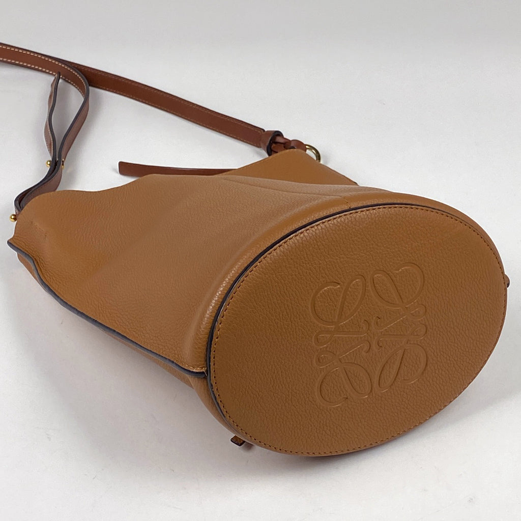 ロエベ ゲート バケットバッグ 肩掛け 斜め掛け ショルダーバッグ レザー ブラウン レディース 【中古】brbag