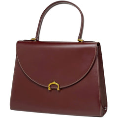 カルティエ マストライン ハンドバッグ 手提げ ハンドバッグ レザー ボルドー レディース 【中古】 brbag