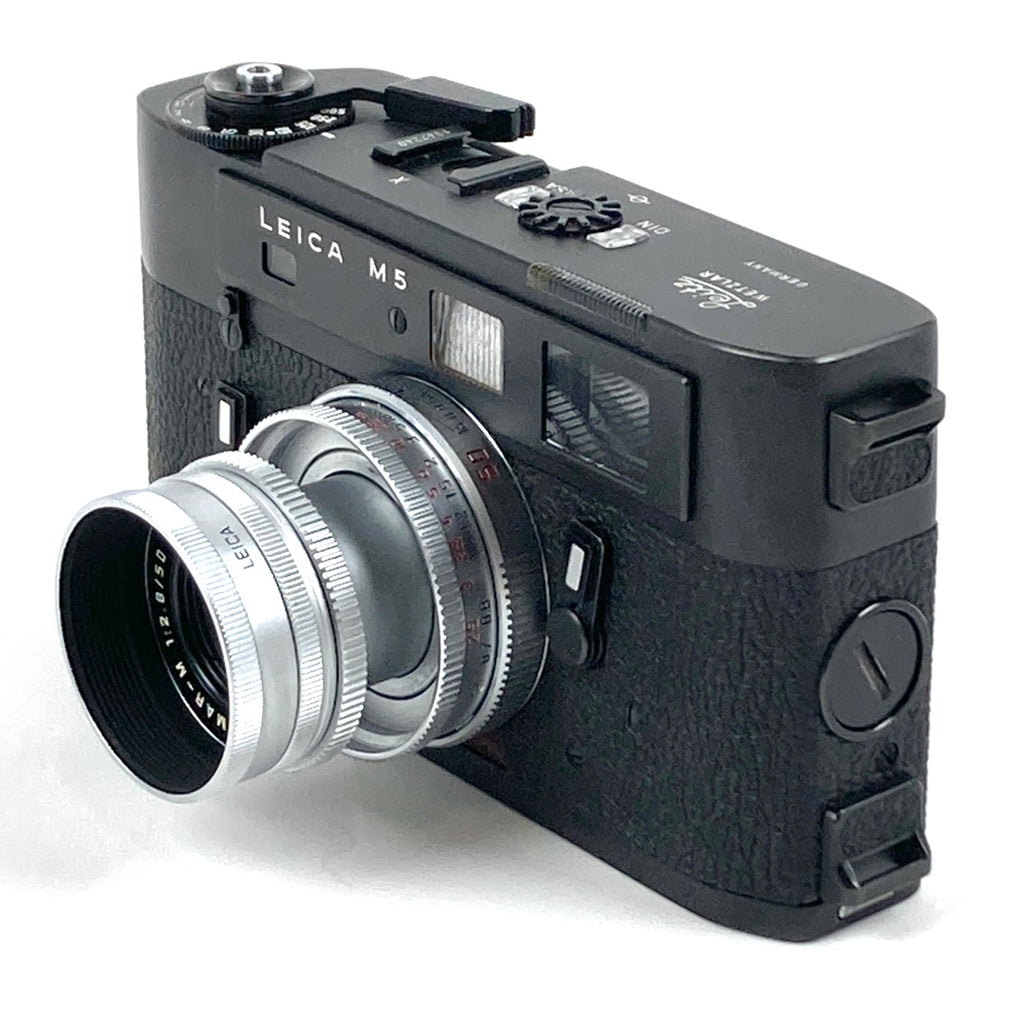 ライカ LEICA M5 ブラック + ELMAR-M 50mm F2.8 エルマー 沈胴 シルバー フィルム レンジファインダーカメラ 【中古】