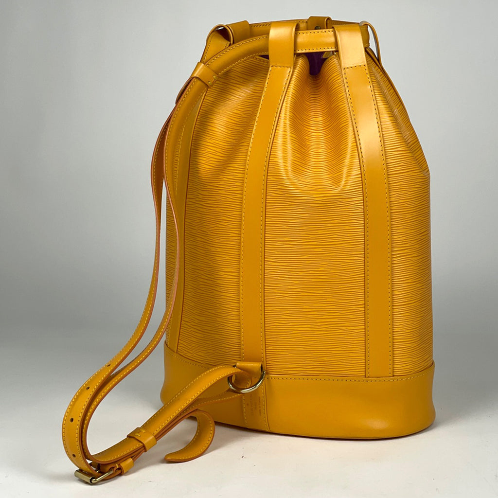 ルイ・ヴィトン ランドネ PM 肩掛け 巾着型 ショルダーバッグ エピ タッシリイエロー レディース 【中古】 brbag