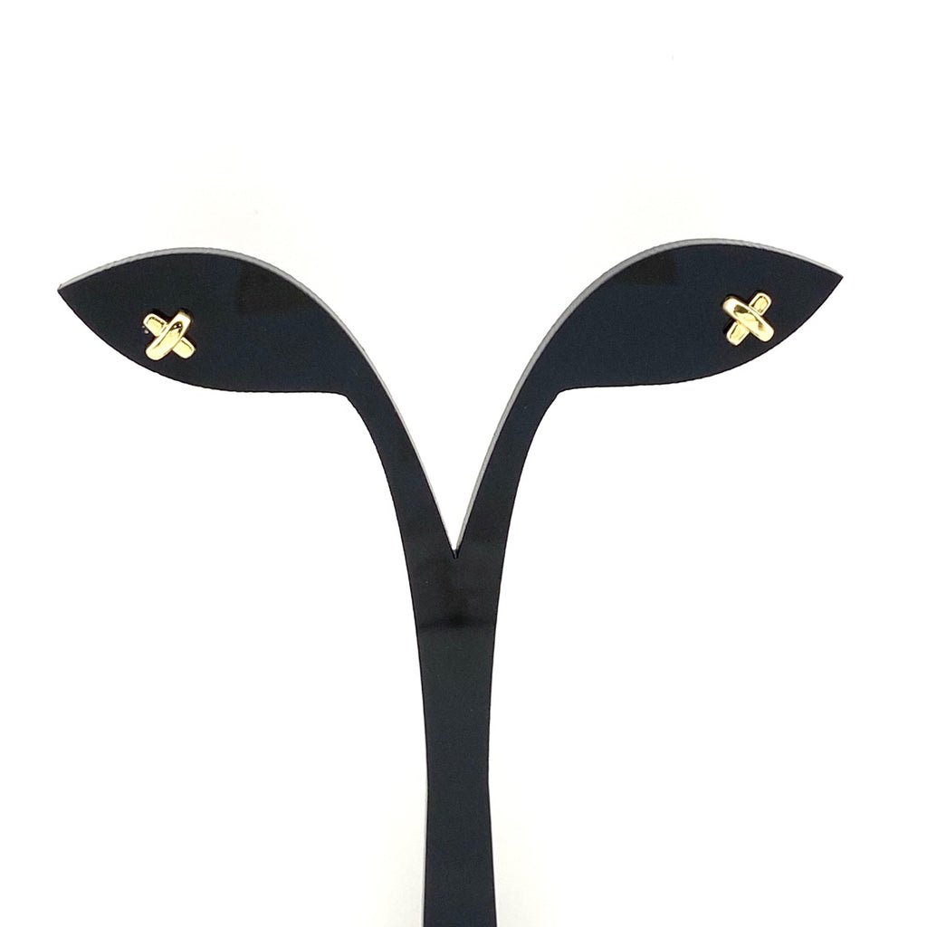 【最終値引き】 ティファニー クロスステッチ ピアス YG イエローゴールド ピアス 750 レディース 【中古】brjwl