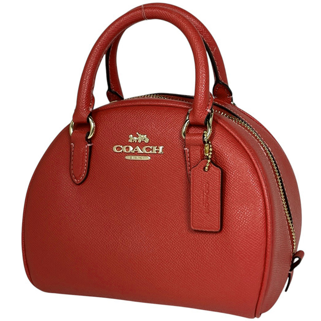 コーチ ロゴ ハンドバッグ 2WAY ショルダーバッグ ハンドバッグ レザー レッド CA202 レディース 【中古】brbag