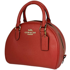 コーチ ロゴ ハンドバッグ 2WAY ショルダーバッグ ハンドバッグ レザー レッド CA202 レディース 【中古】brbag