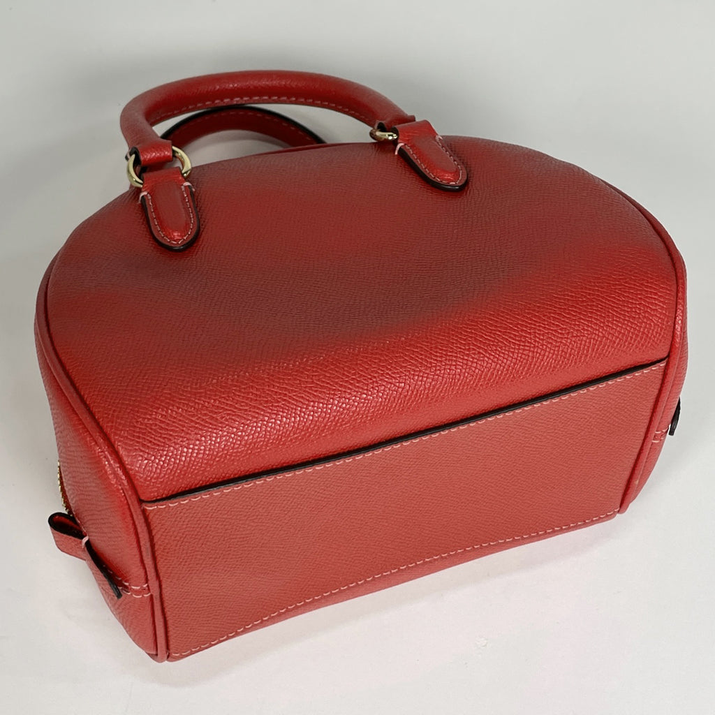 コーチ ロゴ ハンドバッグ 2WAY ショルダーバッグ ハンドバッグ レザー レッド CA202 レディース 【中古】brbag