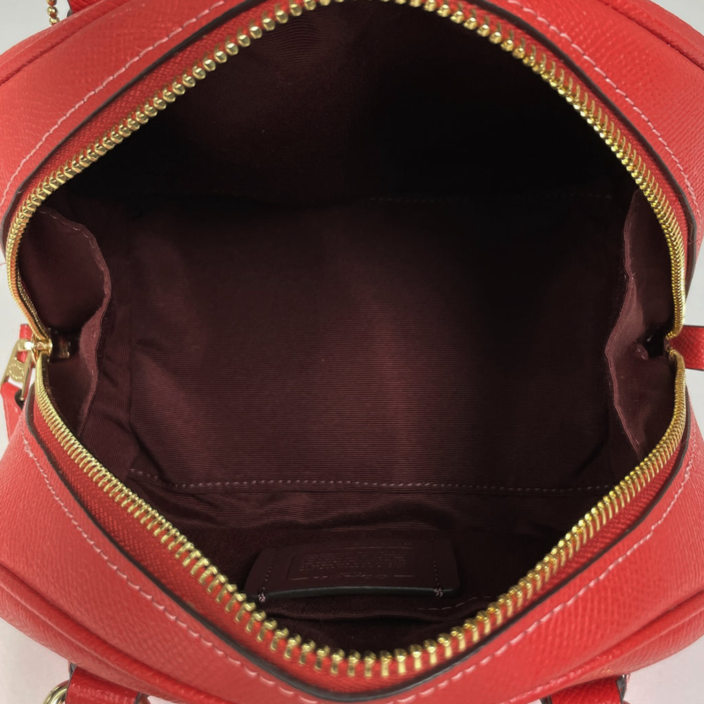 コーチ ロゴ ハンドバッグ 2WAY ショルダーバッグ ハンドバッグ レザー レッド CA202 レディース 【中古】brbag