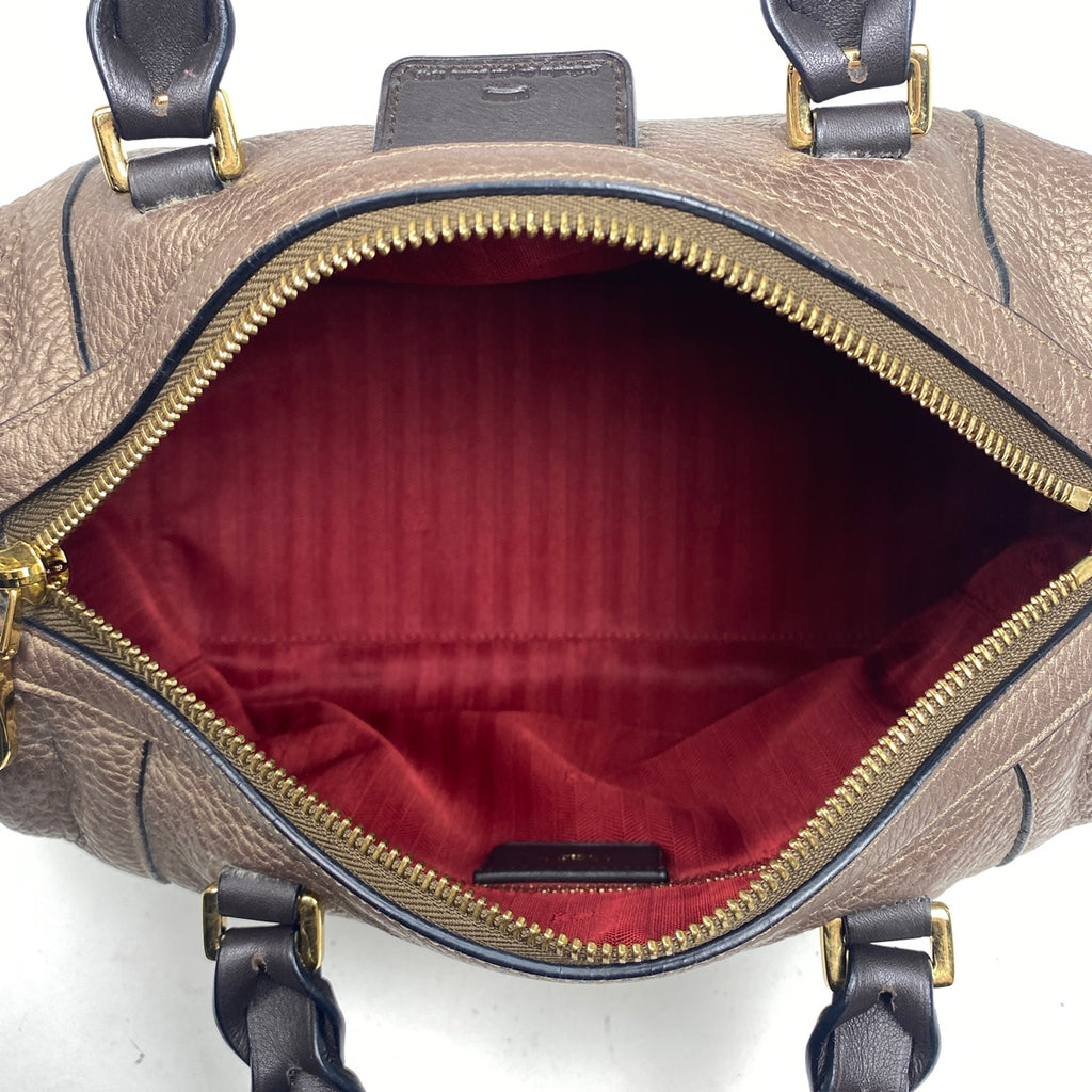 ロエベ アナグラム ハンドバッグ 2WAY ショルダーバッグ ハンドバッグ レザー ブラウン レディース 【中古】brbag