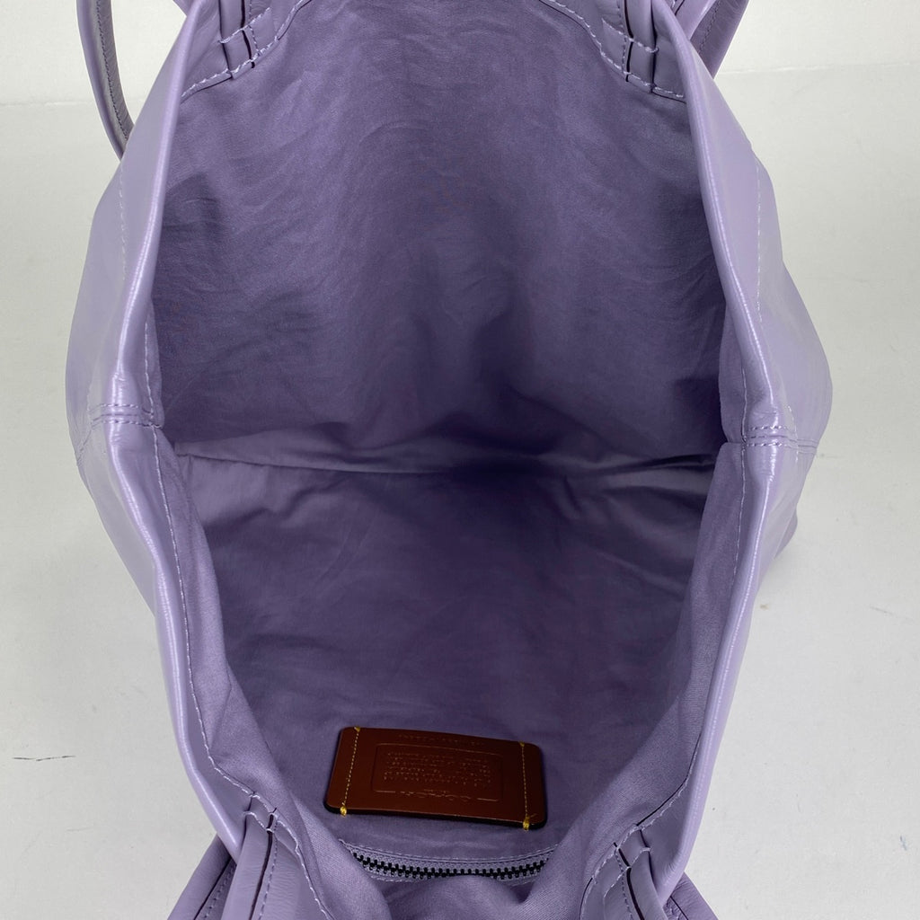 コーチ ロゴ トートバッグ 2WAY ハンドバッグ トートバッグ レザー パープル C0840 レディース 【中古】brbag
