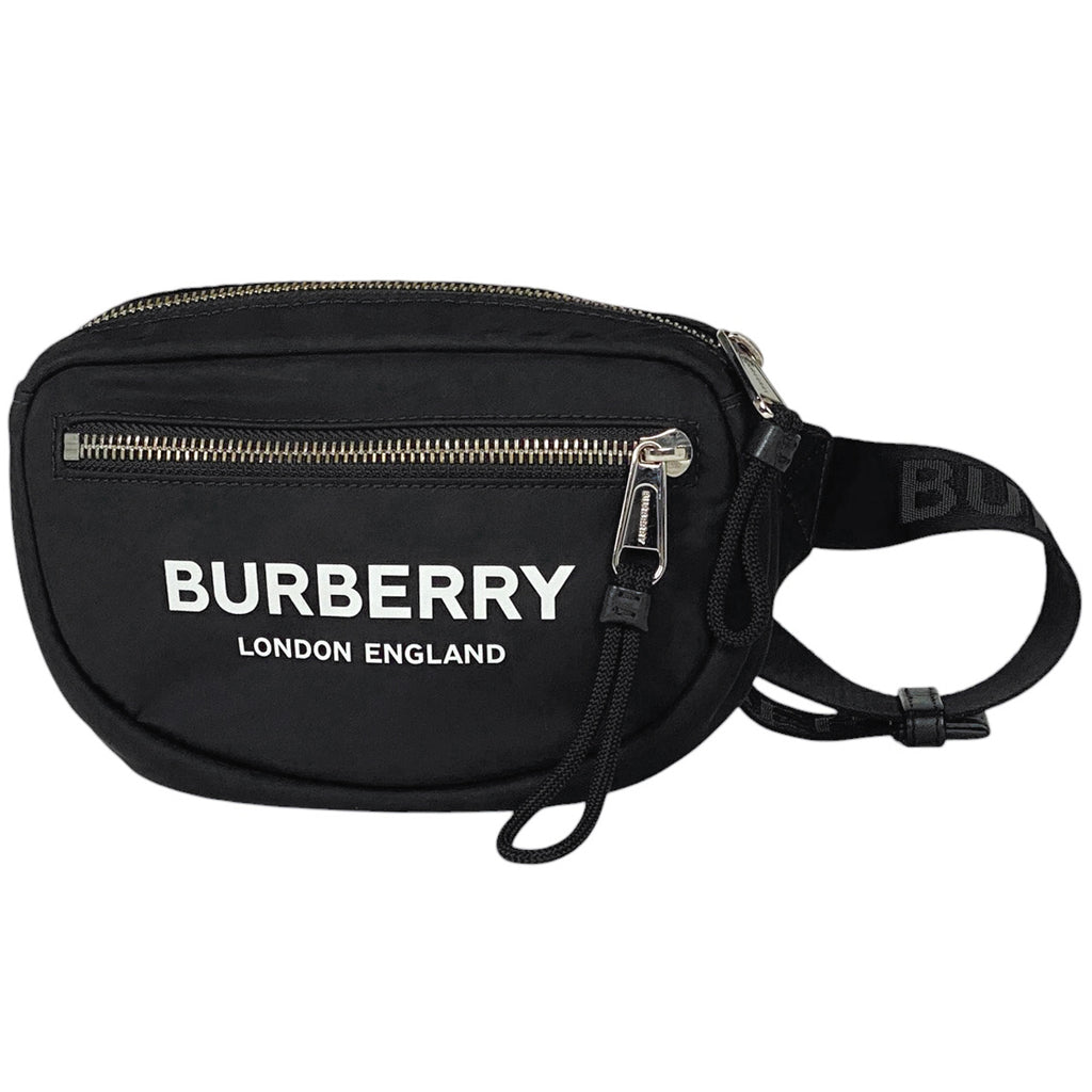 バーバリー ロゴ ウエストバッグ ウエストポーチ ナイロン ブラック レディース 【中古】brbag