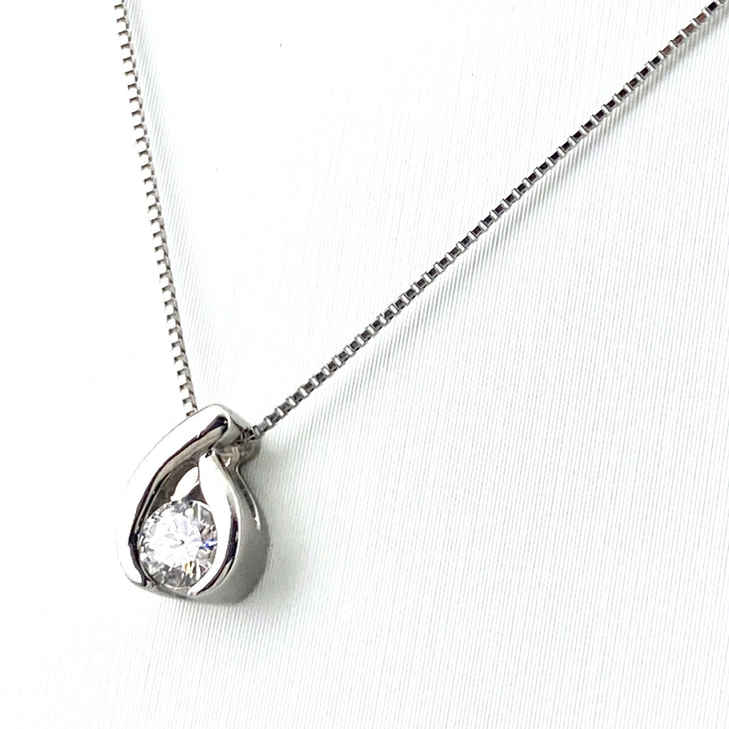 ダイヤモンド デザインネックレス プラチナ ペンダント ネックレス Pt900 Pt850 ダイヤモンド レディース 【中古】nbjwl