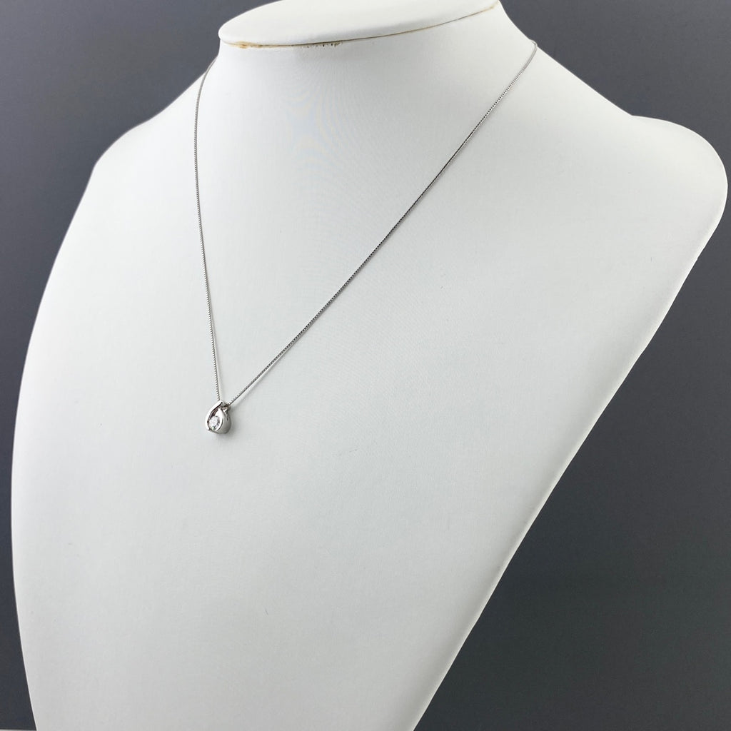 ダイヤモンド デザインネックレス プラチナ ペンダント ネックレス Pt900 Pt850 ダイヤモンド レディース 【中古】nbjwl