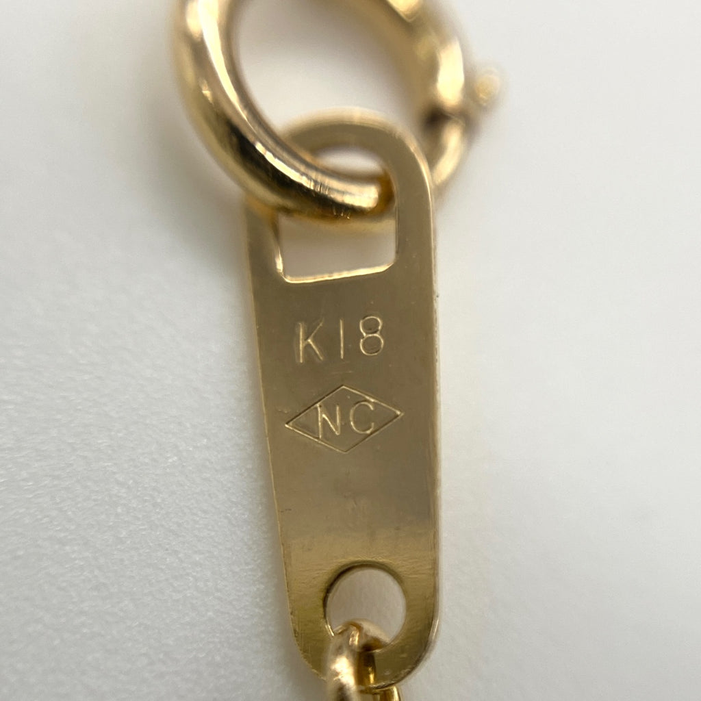 ダイヤモンド デザインネックレス YG イエローゴールド ペンダント ネックレス K18 ダイヤモンド レディース 【中古】nbjwl