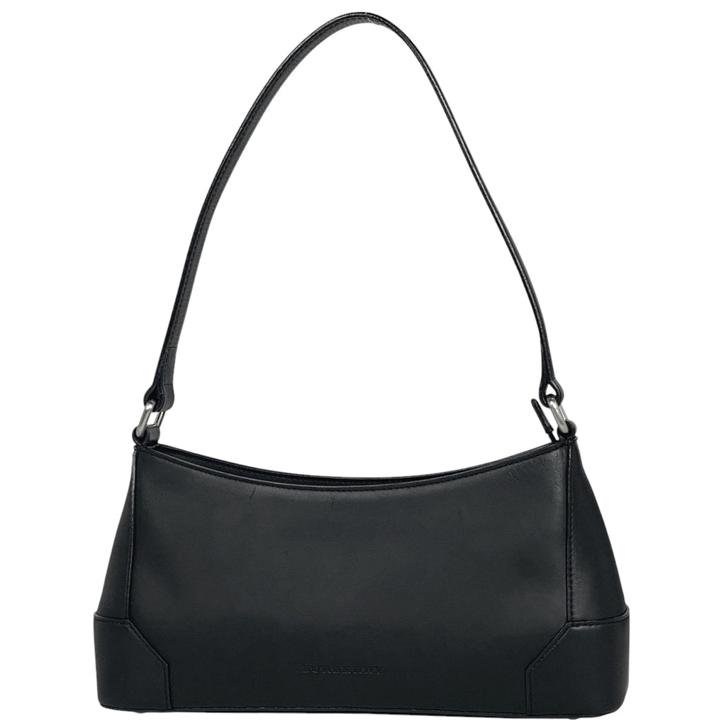 バーバリー ロゴ ショルダーバッグ ワンショルダー ショルダーバッグ レザー ブラック レディース 【中古】brbag