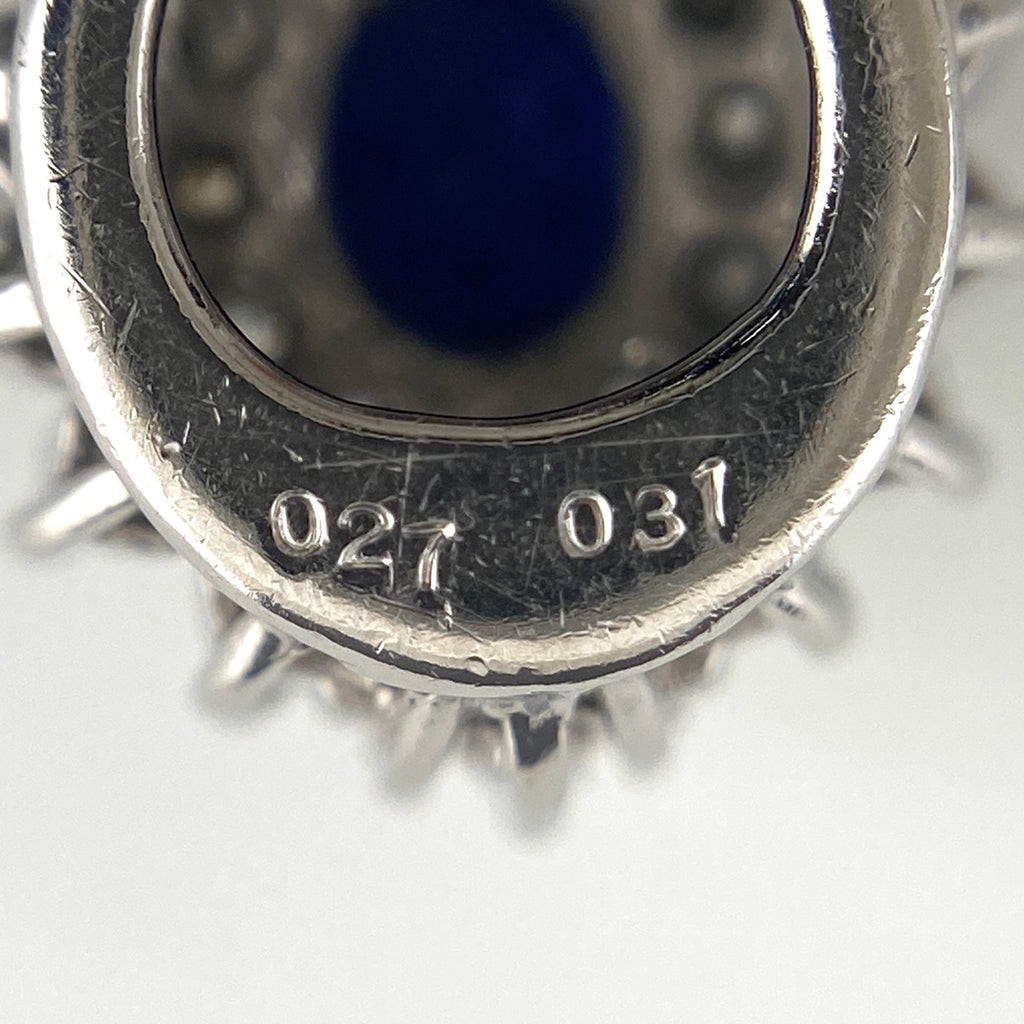 サファイア ペンダントトップ プラチナ メレダイヤ ペンダントトップ Pt900 サファイア ダイヤモンド レディース 【中古】nbjwl