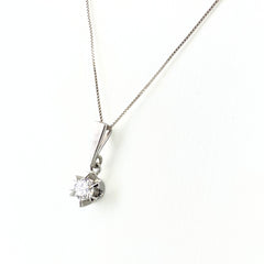 ダイヤモンド デザインネックレス プラチナ ペンダント ネックレス Pt900 750 ダイヤモンド レディース 【中古】nbjwl