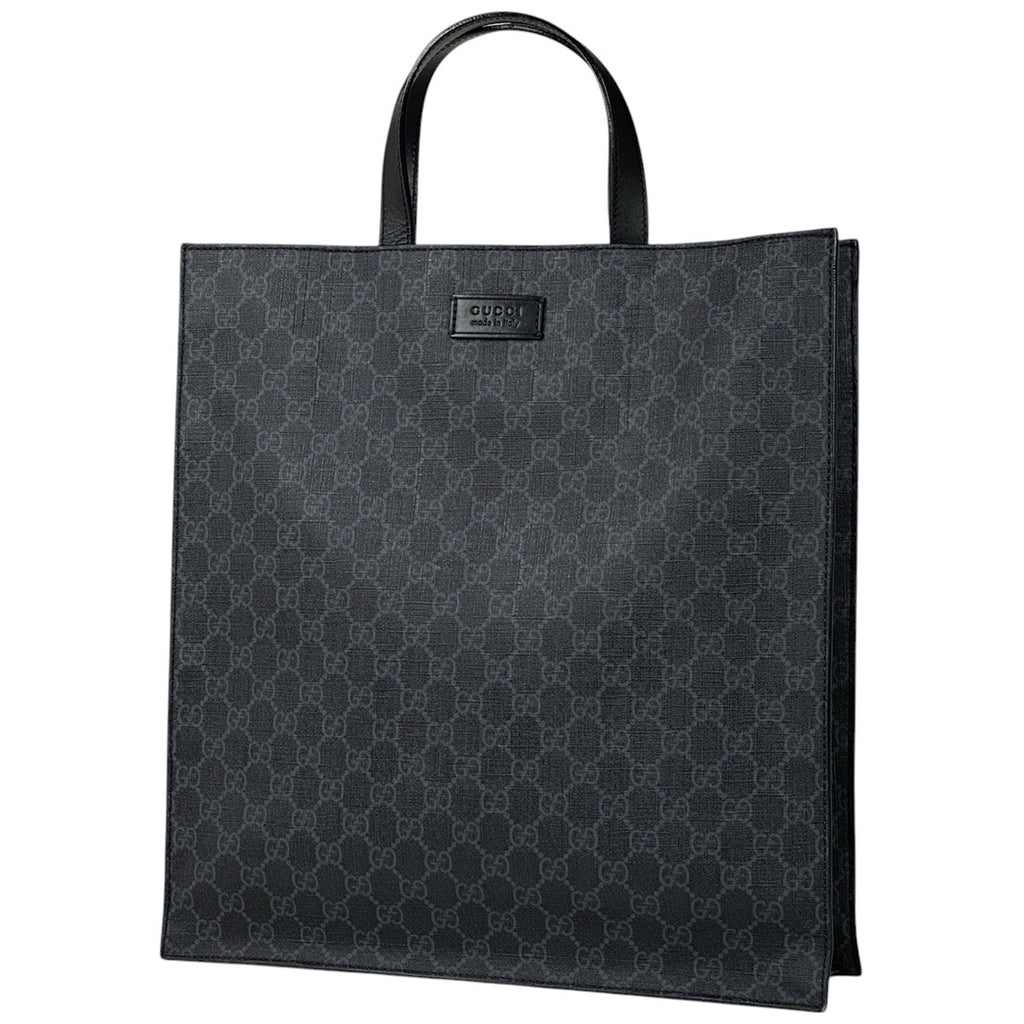 グッチ GGスプリーム トートバッグ 手提げ トートバッグ コーティングキャンバス ブラック 495559 メンズ 【中古】brbag
