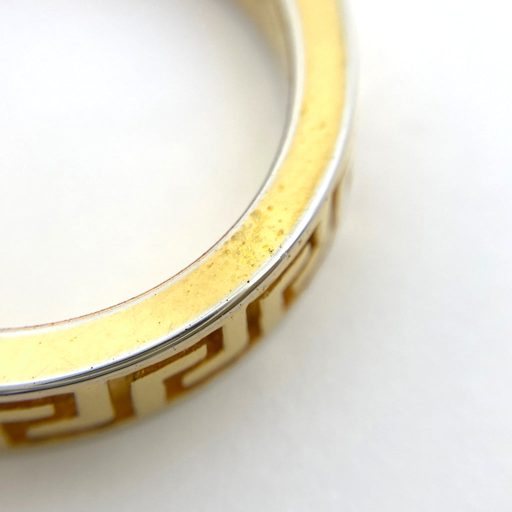 ヴェルサーチ グリークキー リング ロゴ 指輪 リング 20号 GP ゴールド メンズ 【中古】bracc