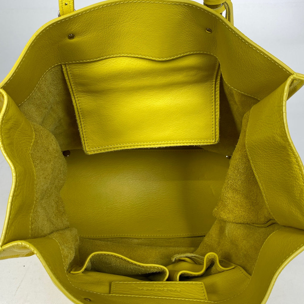 バレンシアガ ザ ペーパー トートバッグ ハンドバッグ トートバッグ レザー イエロー 338582 レディース 【中古】 brbag