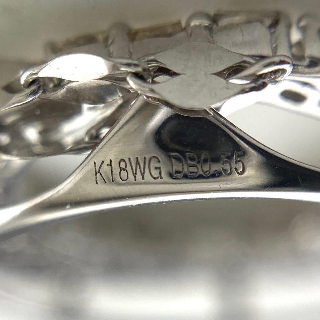 メレダイヤ デザインネックレス WG ホワイトゴールド ペンダント ネックレス K18 WG ダイヤモンド レディース 【中古】nbjwl
