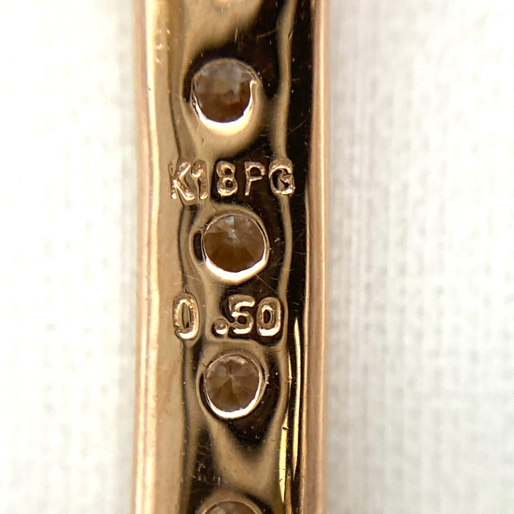 メレダイヤ デザインネックレス PG ピンクゴールド ペンダント ネックレス K18 PG ダイヤモンド レディース 【中古】nbjwl
